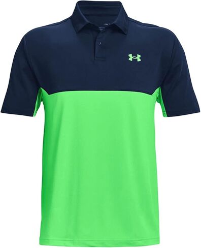 Under Armour Men's Performance Golf Polo 2.0 Colorblock , Academy Blue (419)/Stadium Green , XX-Large in Saudi Arabia