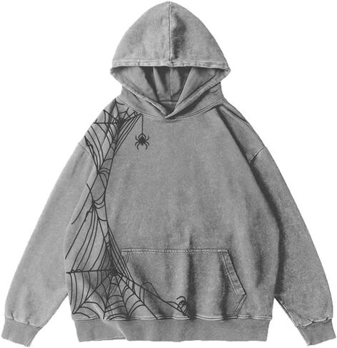 للجنسين Y2K Graphic Hoodies رجال هوديز كبير الحجم الكبير حمض غسل ملابس من النوع الثقيل. in Kuwait