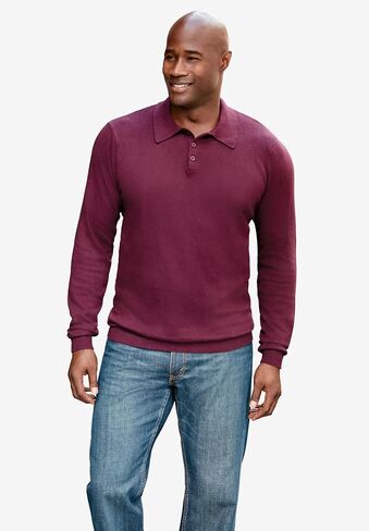 KingSize Men's Big & Tall Lightweight Polo Sweater in Saudi Arabia