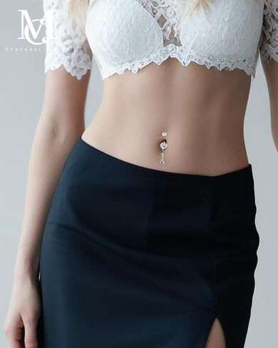 CM CRAREESI HASIA BELLY BELLY RINGS PACK 14G BELLY BUTTER BUTCERING JOLLEYRY 316L FELLESTEL BELLY RINGS FOR in Saudi Arabia