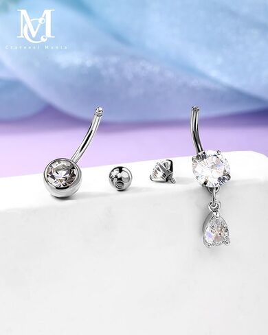 CM CRAREESI HASIA BELLY BELLY RINGS PACK 14G BELLY BUTTER BUTCERING JOLLEYRY 316L FELLESTEL BELLY RINGS FOR in Saudi Arabia