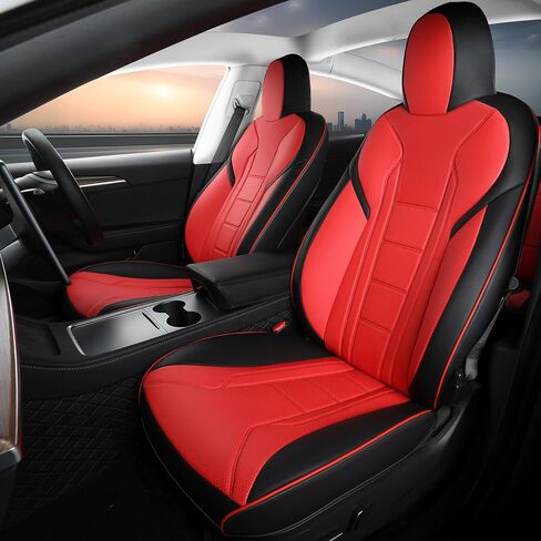 غطاء مقعد مخصص لـ Freesoo لـ Tesla Model 3 2017-2023 ، غطاء مقعد السيارة من جلد فو ، إكسسوارات حامية مقعد تلقائية كاملة in Kuwait