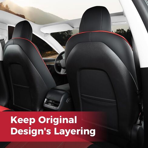 غطاء مقعد مخصص لـ Freesoo لـ Tesla Model 3 2017-2023 ، غطاء مقعد السيارة من جلد فو ، إكسسوارات حامية مقعد تلقائية كاملة in Kuwait