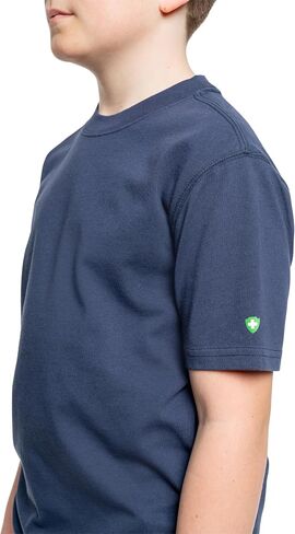 Youth UPF 30+ Breathable Dri-Balance Short Sleeve T-Shirt, with Built-in Bug Protection, Navy, Large (14-16) in Saudi Arabia