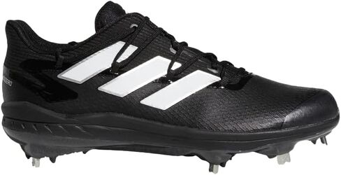 adidas Men's Adizero Afterburner 8 Baseball Shoe, Black/White/White, 8.5 in Saudi Arabia