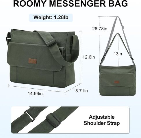 حقيبة Messenger Chase Chic Chic Canvas ، كمبيوتر محمول كبير Crossbody Sholder Satchel College College Bag for Men Women in Saudi Arabia