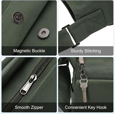 حقيبة Messenger Chase Chic Chic Canvas ، كمبيوتر محمول كبير Crossbody Sholder Satchel College College Bag for Men Women in Saudi Arabia