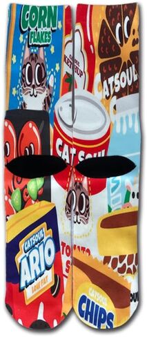 KACOLOR Crazy Socks for Men Novelty Socks Silly Funny Colorful Snack & Junk Food Crew Unisex Socks in Saudi Arabia