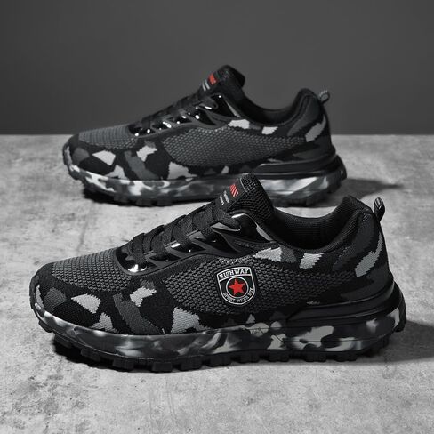Men's Cross Country Running Shoes for Outdoor Climbing Hiking Casual Training Camouflage Shoes in Saudi Arabia
