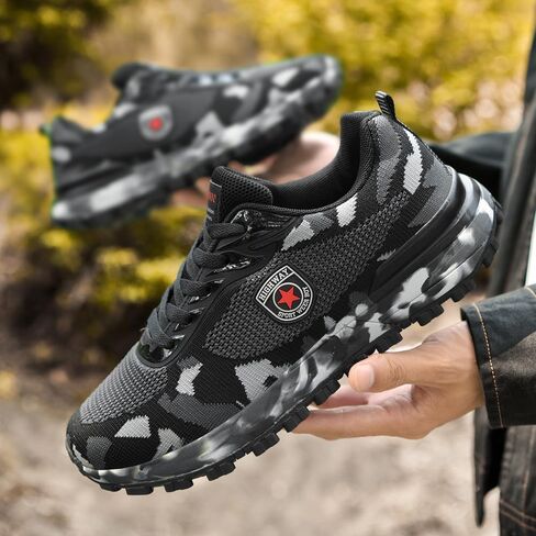 Men's Cross Country Running Shoes for Outdoor Climbing Hiking Casual Training Camouflage Shoes in Saudi Arabia
