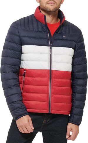 Tommy Hilfiger Men's Ultra Loft Lightweight Packable Puffer Jacket (Standard and Big & Tall), Red, X-Large in Saudi Arabia