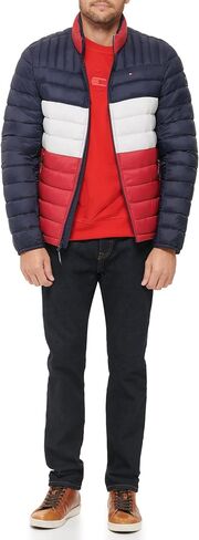 Tommy Hilfiger Men's Ultra Loft Lightweight Packable Puffer Jacket (Standard and Big & Tall), Red, X-Large in Saudi Arabia