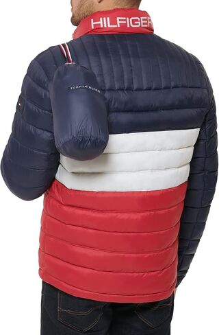 Tommy Hilfiger Men's Ultra Loft Lightweight Packable Puffer Jacket (Standard and Big & Tall), Red, X-Large in Saudi Arabia