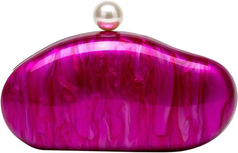 Acrylic Pearl Clutch Purses for Women Trendy Acrylic Evening Handbag Y2k Crossbody Purse Evening Clutch for Wedding Party in Saudi Arabia
