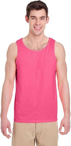 Gildan G520 Heavy Cotton Tank Top - Forest Green - M in Saudi Arabia