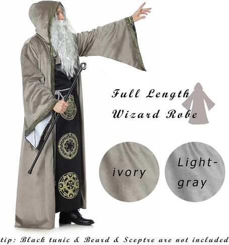 Lmyove Mens Wizard Robe Costume Renaissance Faire Costum in Kuwait