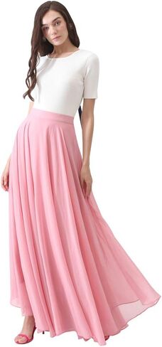 CHICWISH Women's Timeless Favorite Chiffon Maxi Prom Party Skirt in Saudi Arabia