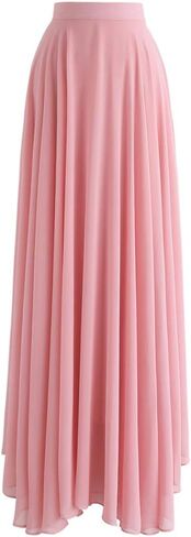 CHICWISH Women's Timeless Favorite Chiffon Maxi Prom Party Skirt in Saudi Arabia