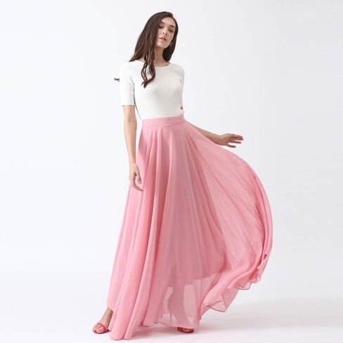 CHICWISH Women's Timeless Favorite Chiffon Maxi Prom Party Skirt in Saudi Arabia