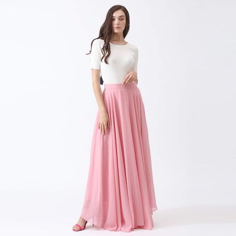 CHICWISH Women's Timeless Favorite Chiffon Maxi Prom Party Skirt in Saudi Arabia