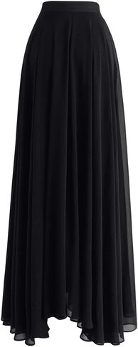 CHICWISH Women's Timeless Favorite Chiffon Maxi Prom Party Skirt in Saudi Arabia