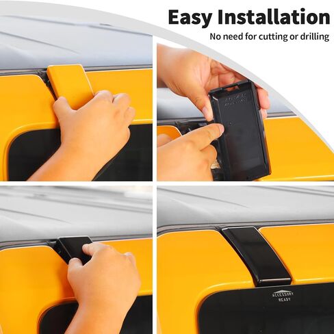 JWWY Top of The Roof Windshield Roof Rack Mounting Point Cover Trim Fit for 2021-2024+Ford Bronco Exterior Accessories Black 2PCS in Saudi Arabia