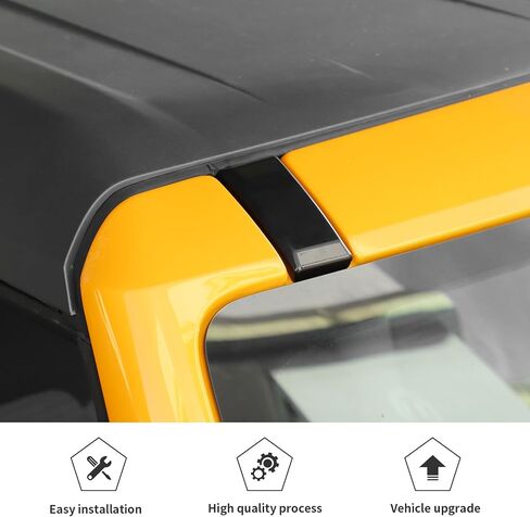 JWWY Top of The Roof Windshield Roof Rack Mounting Point Cover Trim Fit for 2021-2024+Ford Bronco Exterior Accessories Black 2PCS in Saudi Arabia