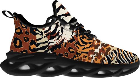 Ciadoon Leopard Shoes for Men Women Road Running Shoes Walking Tennis Sneakers Athletic Jogging Shoes Gifts for Boy Girl in Saudi Arabia