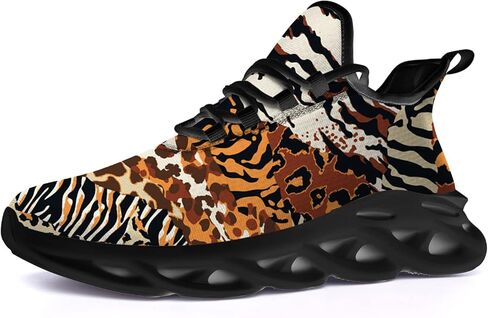 Ciadoon Leopard Shoes for Men Women Road Running Shoes Walking Tennis Sneakers Athletic Jogging Shoes Gifts for Boy Girl in Saudi Arabia
