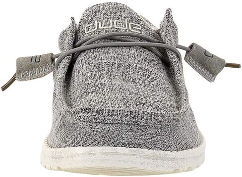 Hey Dude Men's Wally Linen Natural Grey Size 13 | Men’s Shoes | Men's Lace Up Loafers | Comfortable & Light-Weight in Saudi Arabia