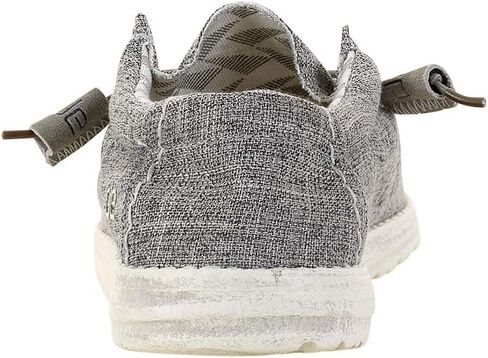 Hey Dude Men's Wally Linen Natural Grey Size 13 | Men’s Shoes | Men's Lace Up Loafers | Comfortable & Light-Weight in Saudi Arabia