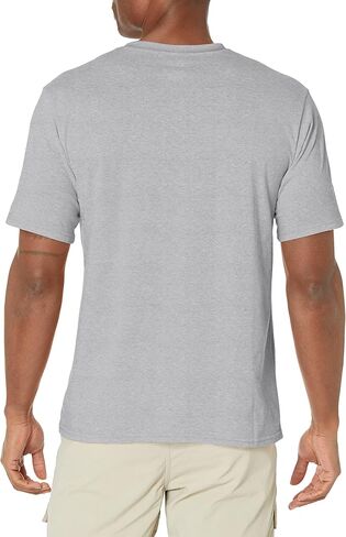 HUK mens Performance Fishing Logo Tee - Short Sleeve | Quick-dry T Shirt, Coastal Sky Heather, Medium US in Kuwait