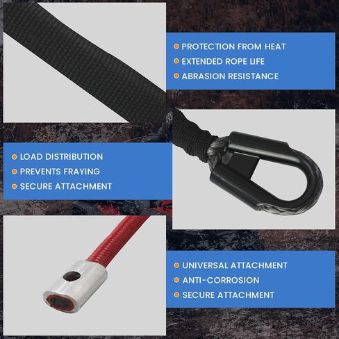 Synthetic Winch Rope ¼ inch x 50ft - Winch Cable Replacement with 8000 lbs Breaking Strength - Synthetic Rope Winch Cable for Off-Roader ATV UTV in Saudi Arabia