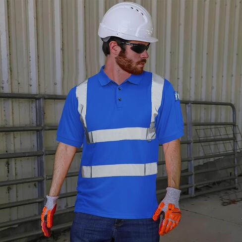 AYKRM High Visibility Security Polo Shirts neon Construction Work Shirts in Kuwait
