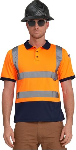 AYKRM High Visibility Security Polo Shirts neon Construction Work Shirts in Kuwait