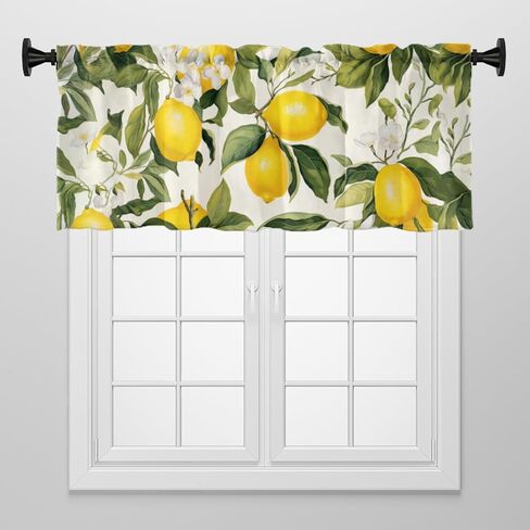 Curtain Valances for Windows Brown-Black Leopard Spot Rod Pocket Window Valances Top Treatment for Bedroom, Living Room, Nursery(54"x18"Inch) in Saudi Arabia