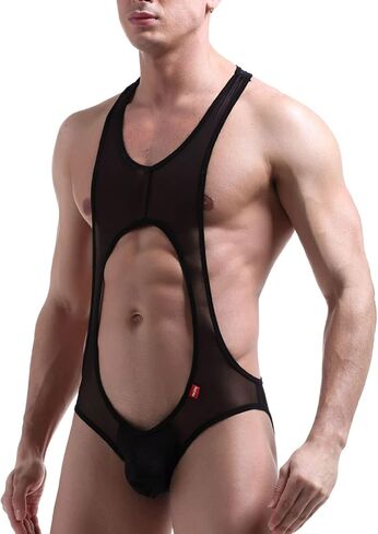 Metallic Body Chest Harness for Men Patent Leather Jockstrap Wrestling Singlet Leotard Butt-Flaunting Bodysuit in Saudi Arabia