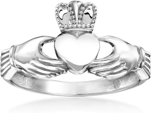 Ross-Simons 14kt حلقة Claddagh الذهب الأبيض in Saudi Arabia