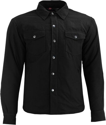 Men's Motorcycle Riding Flannel Shirt, Concealed Carry Jacket,CE Approved with Level 1 Protection Kevlar on Protected Areas in Saudi Arabia