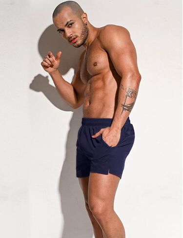 Men's Workout Shorts 5" Lightweight Running Shorts Quick Dry in Saudi Arabia