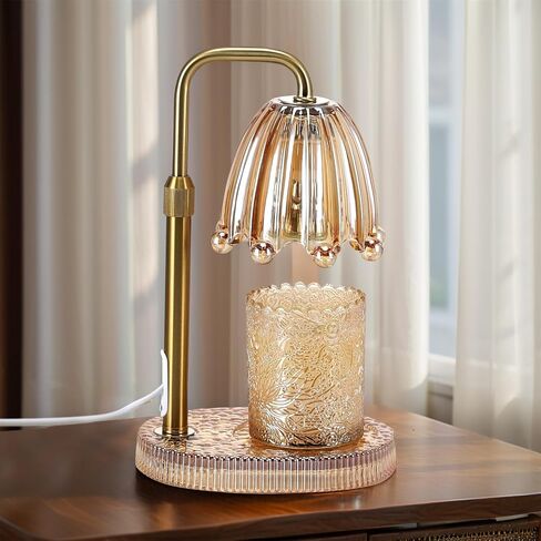 Candle Warmer Lamp with Timer Dimmer Adjustable Height,Electric Wax Melt Warmer with 2 Bulbs for Christmas Birthday Gifts, House Warming Gifts Mother's Day Gifts (Green) in Saudi Arabia