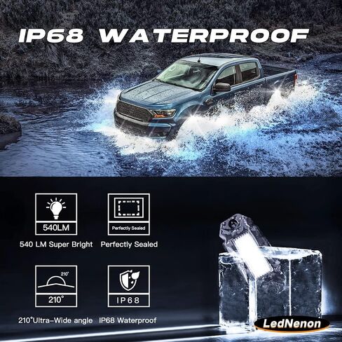 R2 LED White Rock Lights Kits 8PCS for Trucks UTV ATV SUV RZR Offroad Boat Car Plug and Play with Harness Switch Die-Cast Aluminum Waterproof Shockproof High Power Super Bright Rock Light in Saudi Arabia