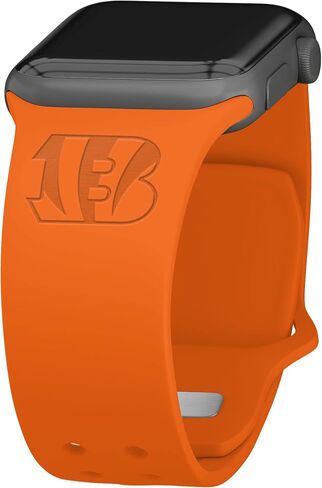 GAME TIME Cincinnati Bengals Engraved Silicone Sport Watch Band Compatible with Apple Watch in Saudi Arabia