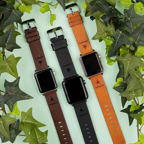 GAME TIME Dallas Cowboys Premium Leather Watch Band Compatible with Apple Watch in Saudi Arabia