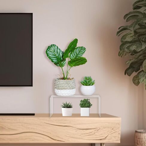 3 Pcs Extra Large 12,11,10.25 Inch Acrylic Display Risers Clear Acrylic Shelf Riser Display Stands 5 mm Thick Rectangular for Collectibles Figures in Saudi Arabia