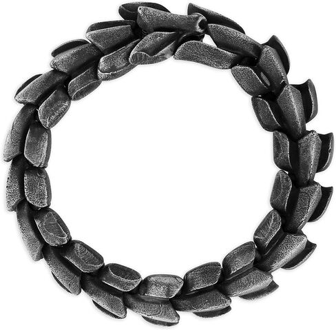 HAQUIL Viking Dragon Bracelet, Stainless Steel Ouroboros Jormungandr Link Chain Bracelet, Viking Jewelry Gift for Men in Saudi Arabia