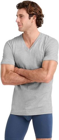 Jockey T-Shirts for Men - V Neck Undershirts, Cotton Men's T-Shirts - 3 Pack in Kuwait