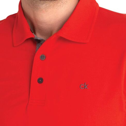 تيشيرت الجولف Newport Polo للرجال من Calvin Klein | مقاس جاف بعامل حماية من أشعة الشمس 30+ in Kuwait