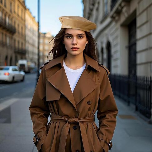 choyaxo Women PU Leather French Beret in Saudi Arabia