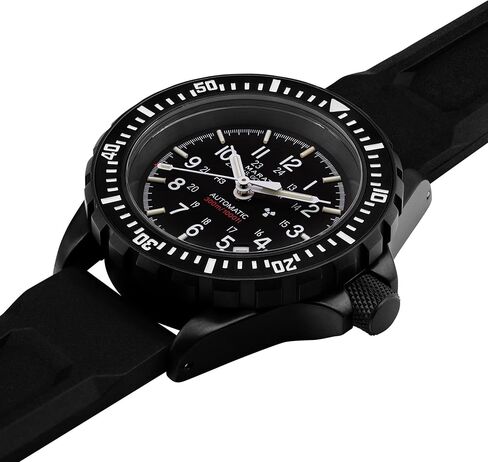 Marathon Anthracite 41mm Diver's Automatic (GSAR) Swiss Made Military Issue Milspec Watch with IP Black Stainless Steel (No Government Markings, Black Rubber Strap) in Saudi Arabia